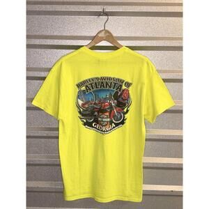 Y2k Harley-Davidson Atlanta Georgia Yellow Tee Large